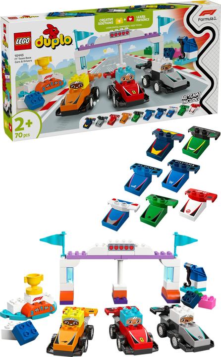 Productafbeelding LEGO F1 Team Rennautos mit Rennfahrern (10445)