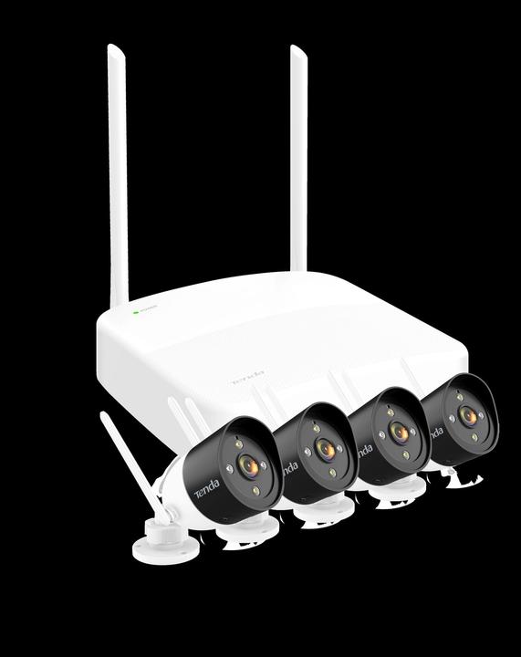 Produktbild Tenda K4W-3TC video surveillance kit Wired & Wireless 4 channels (2304 x 1296 Pixels)