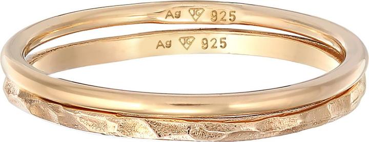 Immagine prodotto Elli Anello a fascia impilabile Set di 2 anelli in argento 925 (54, 925 Argento)