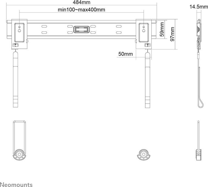 Produktbild Neomounts Plasma-W840 (Wand, 50", 50 kg)