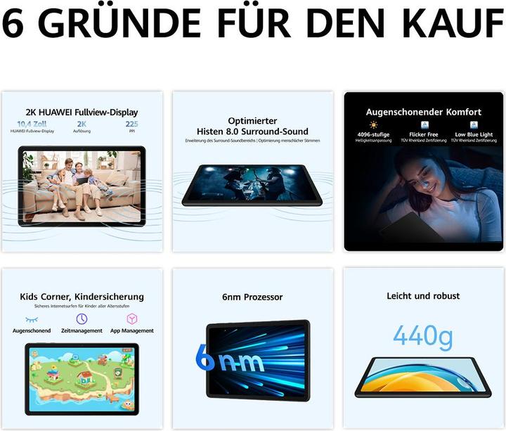 Immagine prodotto Huawei MatePad SE (10.40", 64 GB, Nero (nero grafite))