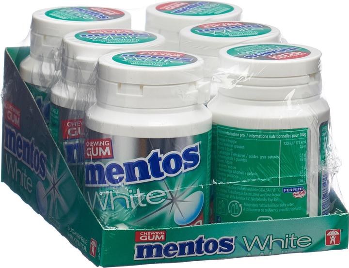 Image du produit mentos Blanc - Gomme à la menthe verte (6x75g) (1 pcs, 450 g)