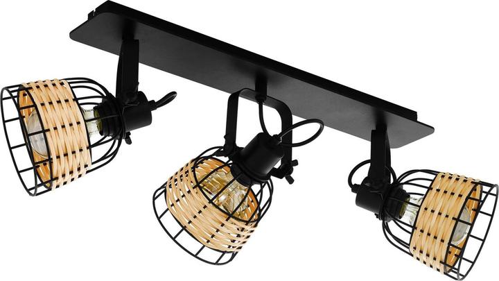 Produktbild EGLO Deckenleuchte ANWICK 1 3x E27 Schwarz/Braun (E27)