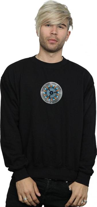 Actual product image Mens Avengers Endgame Tony Stark Heart Sweatshirt (4XL)