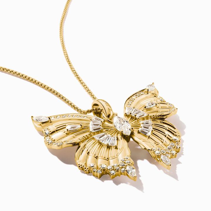 Immagine prodotto Thomas Sabo PE984-414-14 Anhänger butterfly mit Steinen vergoldet Damen (Argento 925)