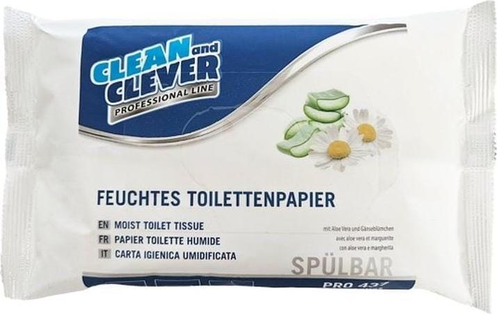 Clean and Clever Feuchttücher Toilettenpapier (48 x)
