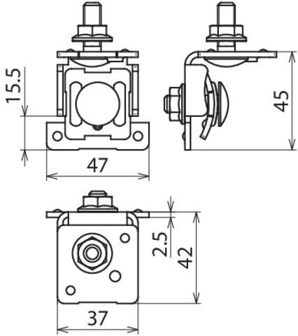 Produktbild Dehn Halter für Metalldach mit Stehfalz 123042