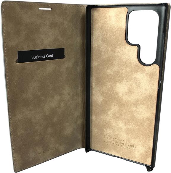 Image du produit Mike Galeli Book-Cover cuir véritable Marc gris clair (Samsung Galaxy S22 Ultra)