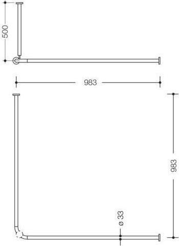 Produktbild Hewi Vorhangstange SERIE 801 m Deckenabhäng. 1000x1000 20 R. weiss