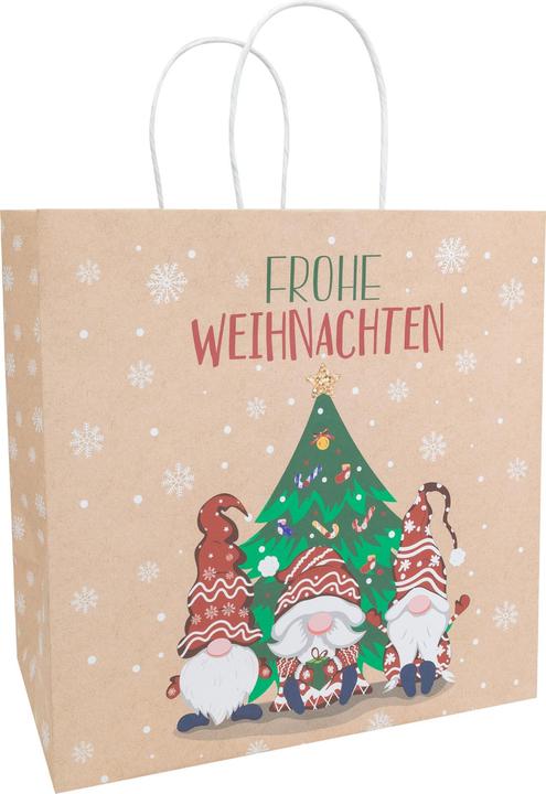 Produktbild Idena Geschenktasche Weihnachten Wichtel mehrfarbig 28x15x28cm (Geschenktüte)