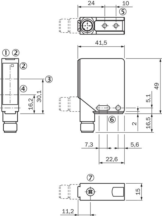 Actual product image Sick WT12L-2B550 Small photoelectric sensors, WT12L-2B550 WT12L2B550