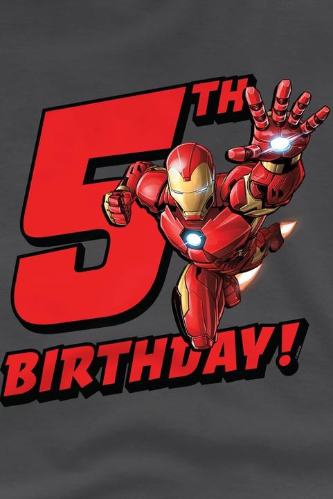 Immagine prodotto Iron Man Maglietta 5° Compleanno Bambini (128)