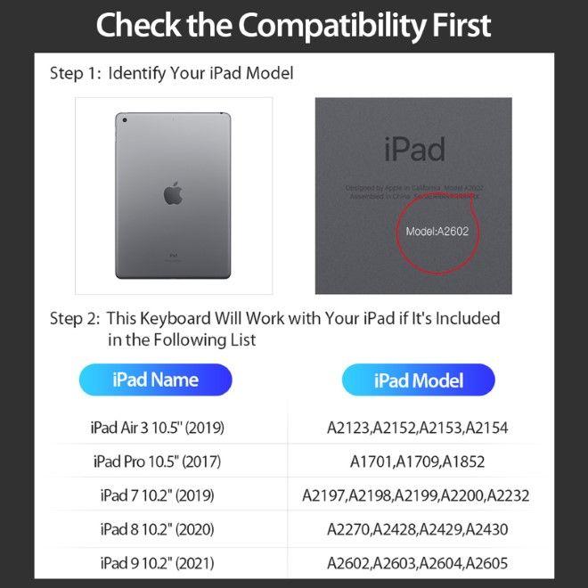 Produktbild Dux Ducis DK Series Keyboard Case (Eng. Int., iPad 7, iPad 8, IPad 9)
