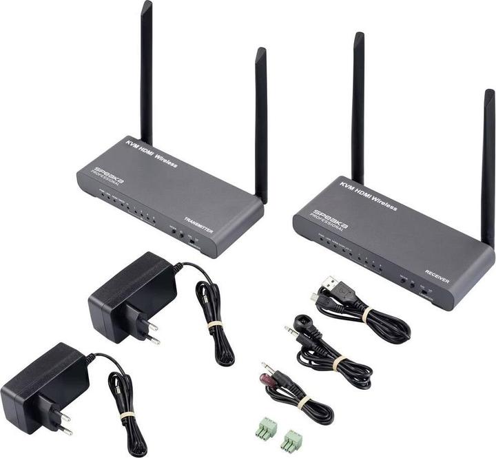 Immagine prodotto SpeaKa Professional SP-HDE-620 HDMI-Funkübertragung (Set) 100 m 5 GHz 3840 x 216