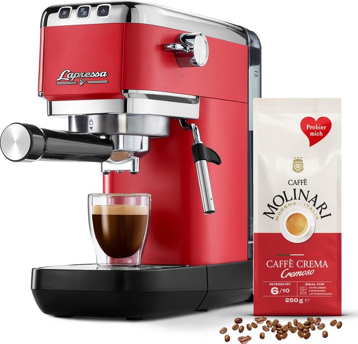Tchibo Portafilter espresso machine "Lapressa" red coffee tasting pack FREE of charge