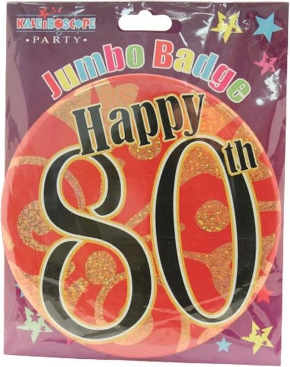 Kaleidoscope Glitzer 80. Party Anstecker