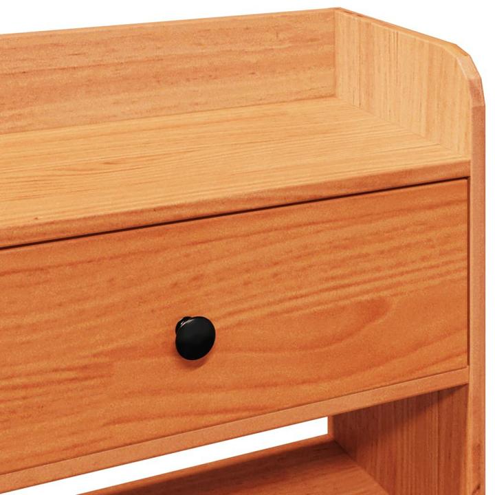 Produktbild VidaXL Kopfteil Bettkopfteil Betthaupt mit Stauraum Wachsbraun 200cm Massivholz