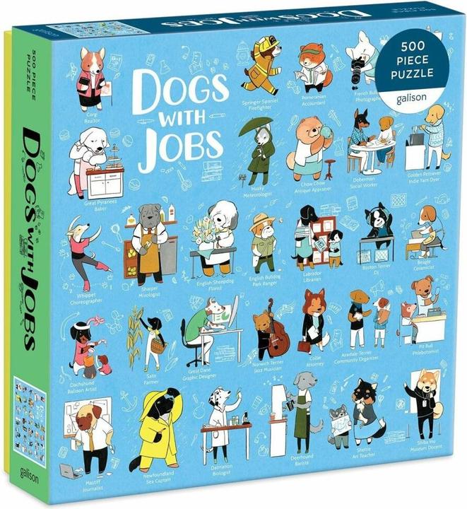 Produktbild Abrams & Chronicle Dogs With Jobs 500 Piece Puzzle (Galison, Englisch)