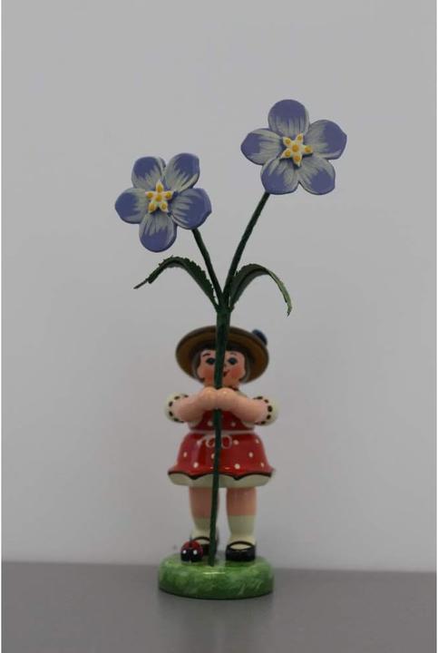 Produktbild Hubrig Volkskunst Blumenmaedchen mit Flachs Hoehe 11cm