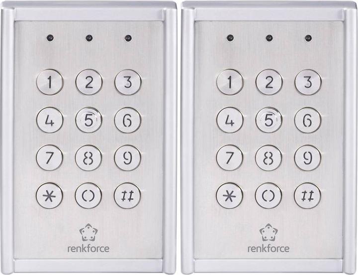Immagine prodotto Renkforce Set di 2 Serratura a codice resistente alle intemperie IP65 (Combinazione numerica elettronica)