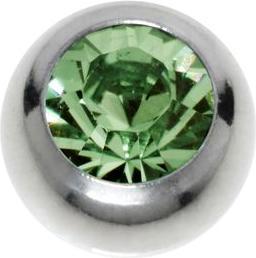 Bijouteria 1.2mm Piercing-Kugel (Kristall, Edelstahl)