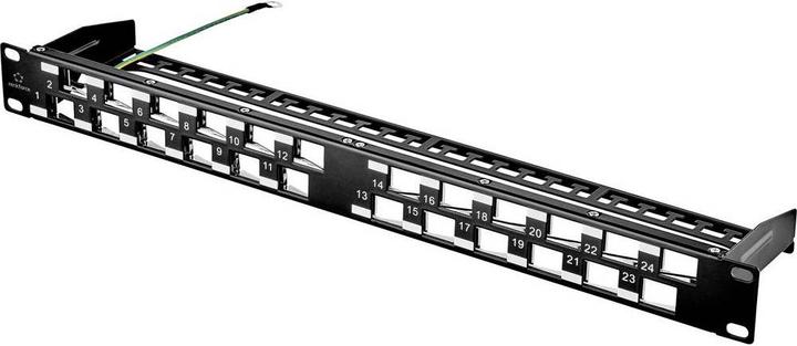 Produktbild Renkforce 24 Port CAT 6a Keystone Patchpanel Modular 45°