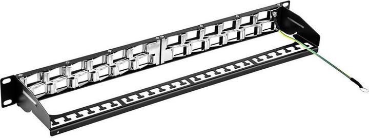 Produktbild Renkforce 24 Port CAT 6a Keystone Patchpanel Modular 45°