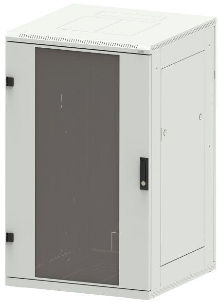 Produktbild Triton 19"Schrank 22HE, B800/T1000, Schwarz, bis 800Kg, Glastür (12.57 HE, 19 Zoll Rack)