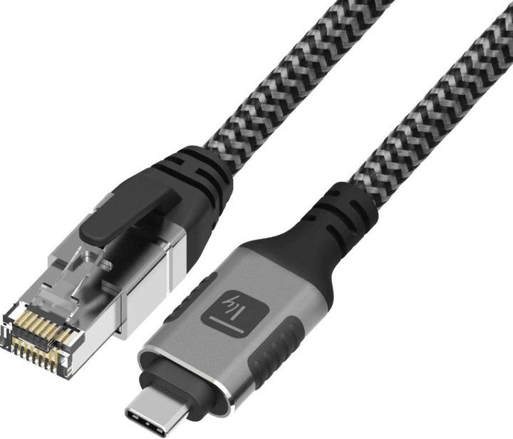 Immagine prodotto Techly Kabel sieciowy USB-C na Gigabit Ethernet RJ45 1m (F/UTP, CAT6, 1 m)