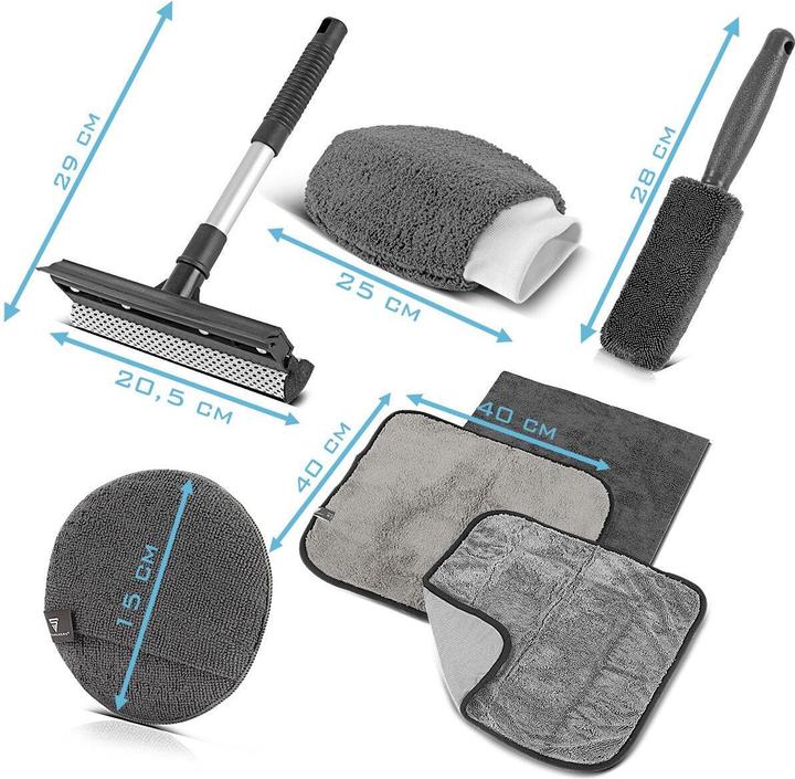 Produktbild Stahlwerk Autoreinigungs-Set 7-teiliges Autopflege-Set / Aufbereitungs-Set
