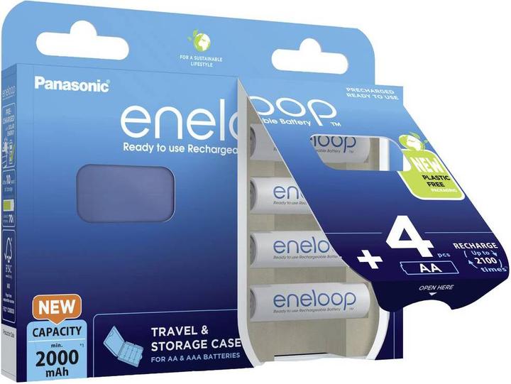 Produktbild Panasonic eneloop & Box (4 Stk., AA, 1900 mAh)