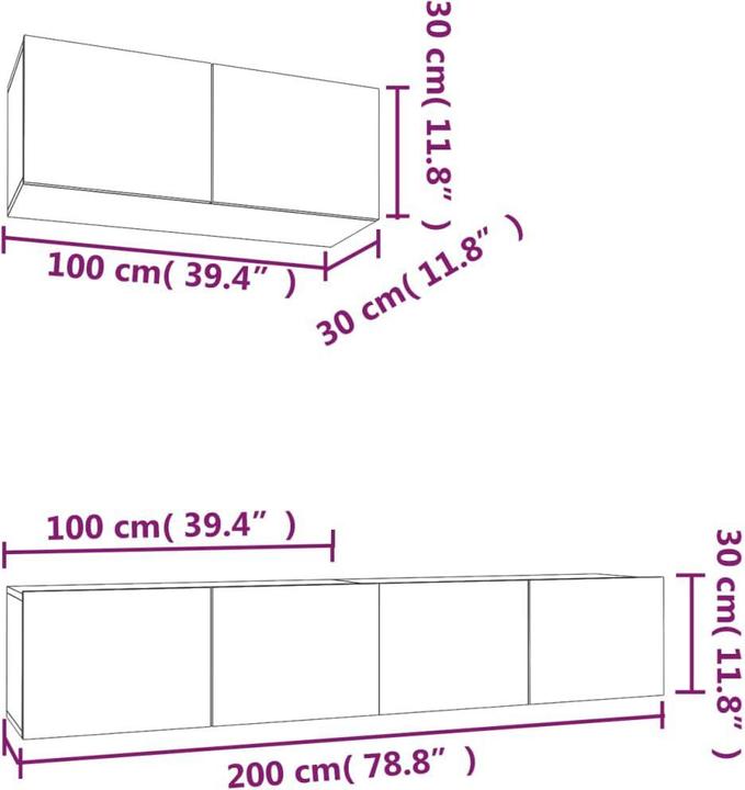 Image du produit VidaXL Rechkina (100 x 30 x 30 cm)