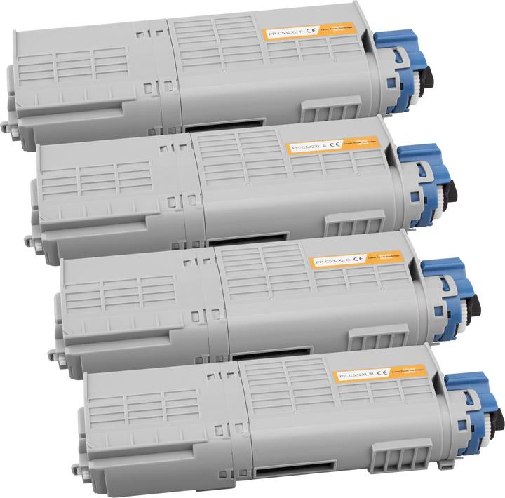 Immagine prodotto Plutoos Toner Oki C532 XXL compatibile, set di 4 colori