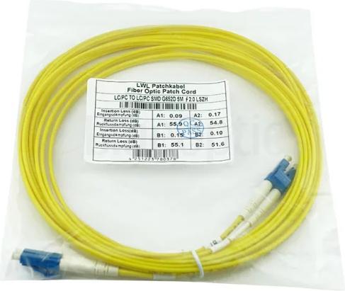 Image du produit BlueOptics Câble de brassage fibre optique duplex LC-UPC/LC-UPC monomode 100 mètres (CAT6, 100 m)