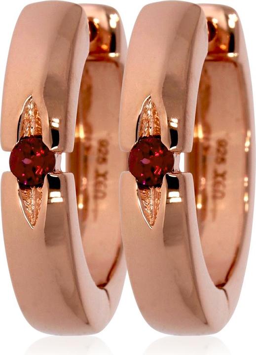 Immagine prodotto Xen Creoli con rodolite di circa 0,29 ct. placcata in oro rosa (Argento 925)