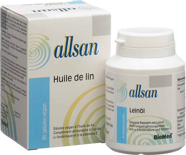 Actual product image Allsan Linseed oil (90 Piece, Capsules, 140 g)