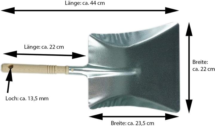Produktbild Novaliv Kehrgarnitur mit Handfeger Langer Stiel I 60 cm I Rosshaar I Kehrschaufel Set Kehrset Handkehrset (1 Stk.)