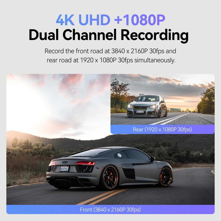Image du produit Viofo A129 Pro 2CH Duo (Récepteur GPS, Écran intégré, WiFi, 4K)