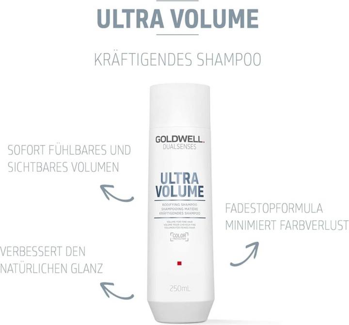 Actual product image Goldwell Dualsenses Ultra Volume Bodifying Shampoo (250 ml, Liquid shampoo)