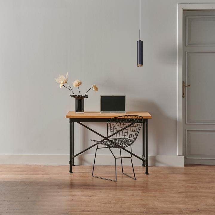 Actual product image Luxula LED pendant light, black/gold, 1-bulb (GU10)