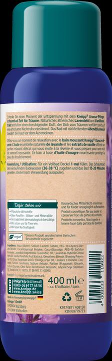 Actual product image Kneipp Time for Dreams (400 ml, Bubble bath, Bath oil)