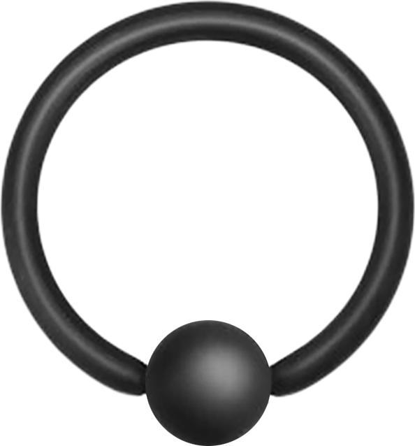 Produktbild Star Piercing Micro Ball Closure Ring schwarz matt (ohne Messing, Chirurgenstahl 316L)