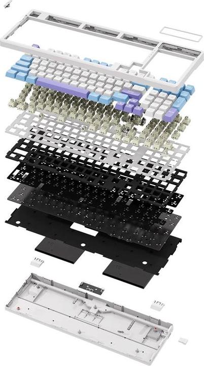Produktbild VGN V98Pro V2 Gaming Tastatur, Steam Wave Pro - Sea Salt (US) (US, Kabellos, Kabelgebunden)
