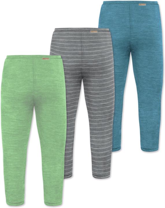 Actual product image Normani 3-pack baby merino pants with feet - 9543 (80)