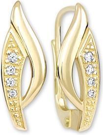 Brilio Yellow gold earrings with zircons 239 001 00660