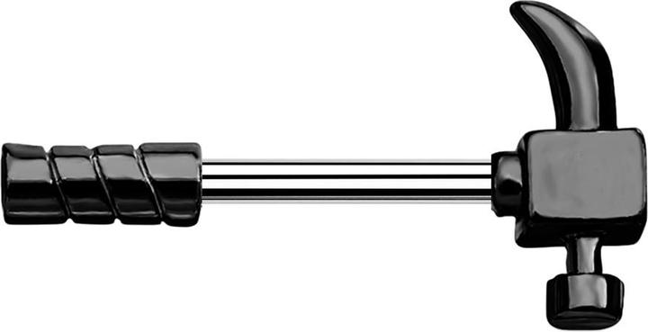 Immagine prodotto Star Piercing Barbell Stab Hammer schwarz (Ottone, Acciaio chirurgico 316L)