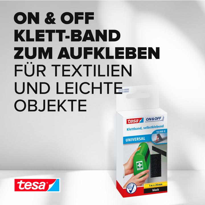 Actual product image tesa On&Off Velcro tape, self-adhesive (20 mm)