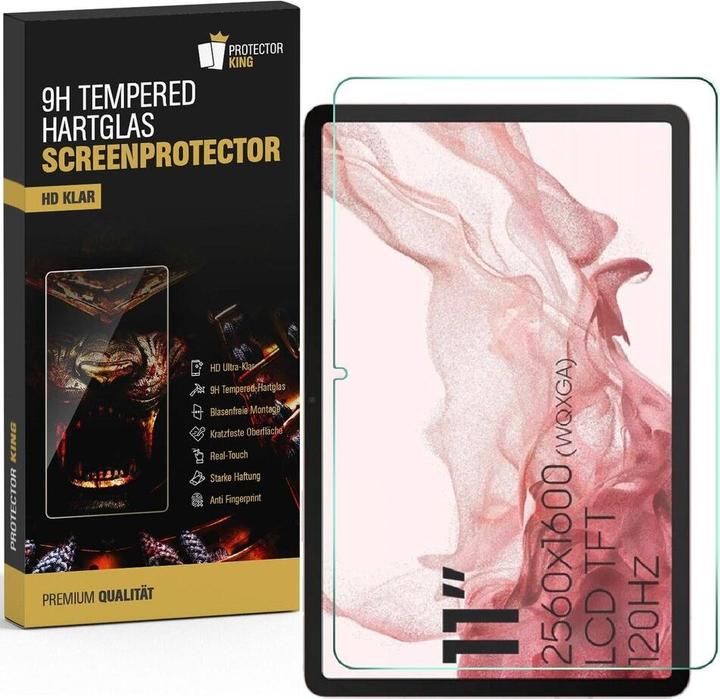Actual product image Protectorking 4x real tempered 9H armoured glass 3D CLEAR (4 Piece, Galaxy Tab S8)