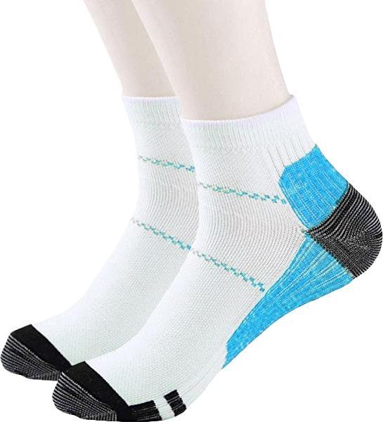 JTI Unisex-Söckchen mit Kompression - L/XL - Blau (L/XL)