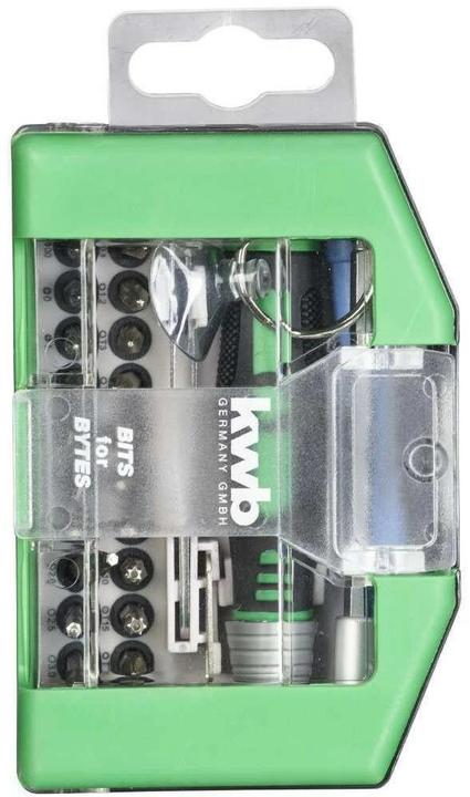 Image du produit kwb Bits For Bytes, boîte de 30 bits (Six pans creux TX M3, Six pans creux TX M1, Six pans creux TX M10, Six pans creux TX M15, Six pans creux TX M5, Croix Phillips PH M0, Croix Phillips PH M000, Croix Phillips PH M00, Rond à six pans creux TX M4, Rond à six pans creux TX M6, Rond à six pans creux TX M8)